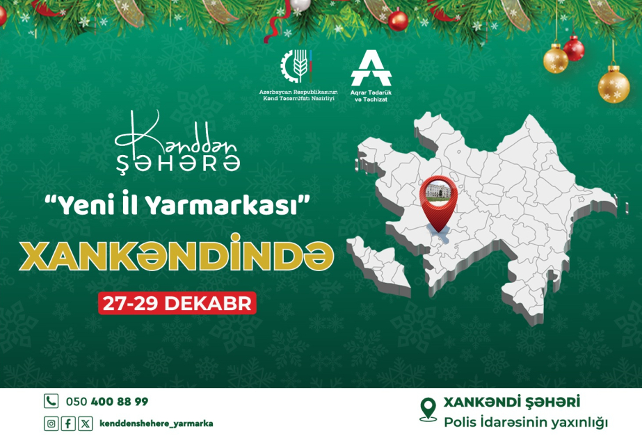 Xankəndidə ilk dəfə “Kənddən Şəhərə” Yeni il yarmarkası təşkil olunacaq