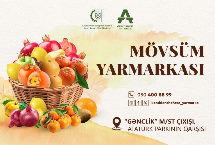 Bakıda “Mövsüm Yarmarkası” təşkil olunacaq