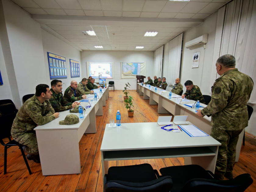 Mülki müdafiə qoşunlarının hərbi hissələri ilə birgə qərargah məşqi keçirilib - Foto