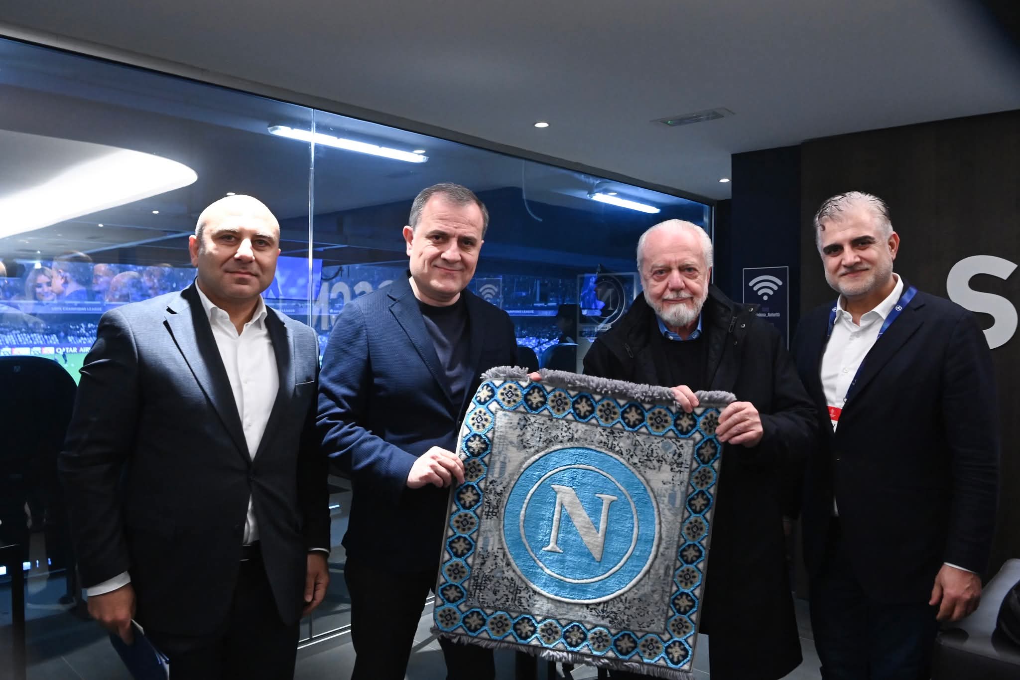 Ceyhun Bayramov “Napoli”–“Qarabağ” oyununu stadiondan izləyib