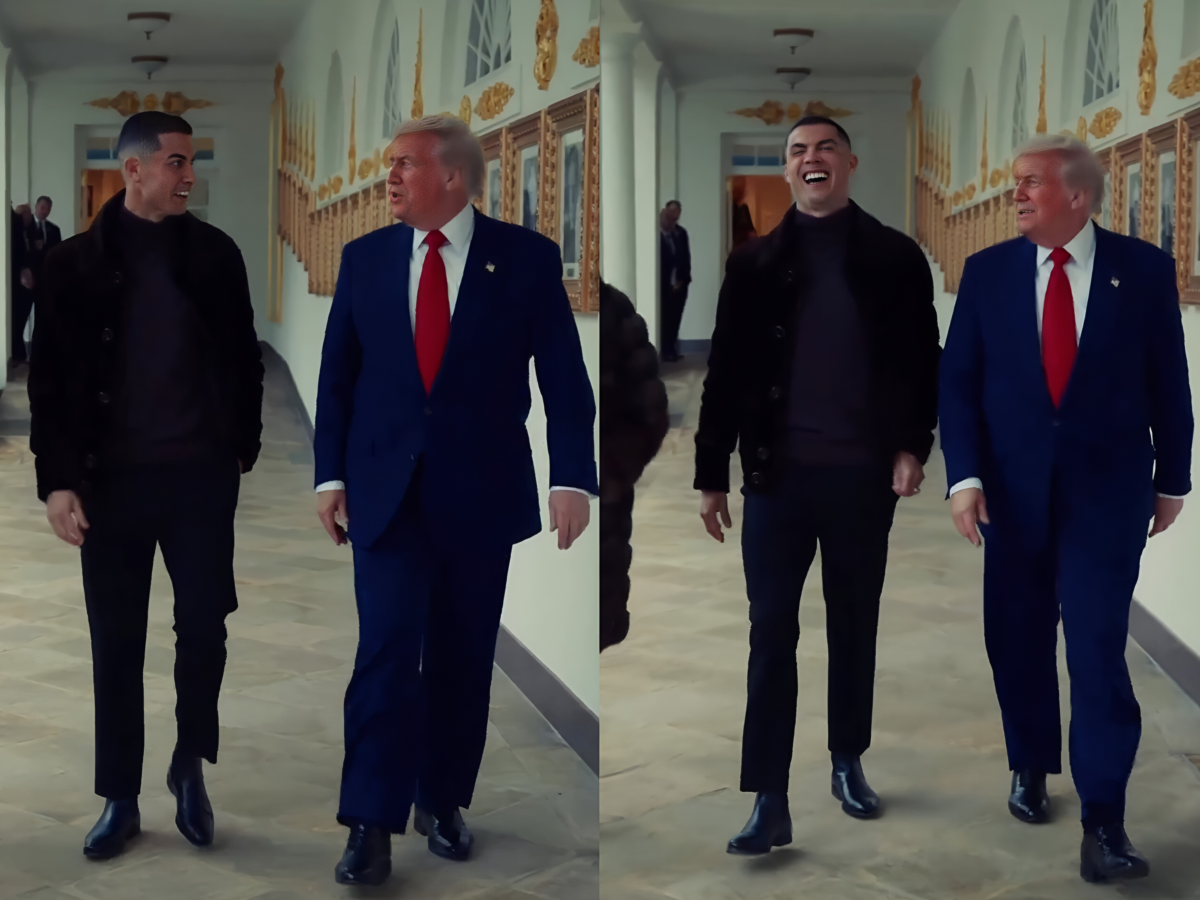 Tramp Ronaldo ilə Ağ Evi gəzib