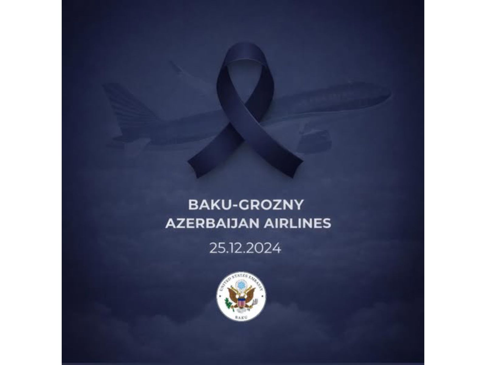 ABŞ səfirliyi AZAL təyyarəsinin qəzaya uğramasının ildönümü ilə bağlı başsağlığı verib