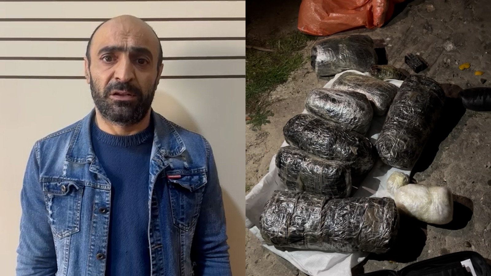 Polisin Qaradağ rayonunda saxladığı kuryerdən 10 kiloqramdan artıq narkotik vasitə aşkarlanıb