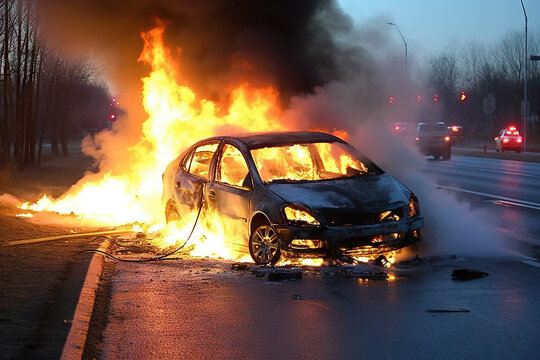 Sumqayıtda avtomobillərin toqquşması nəticəsində yanğın baş verib