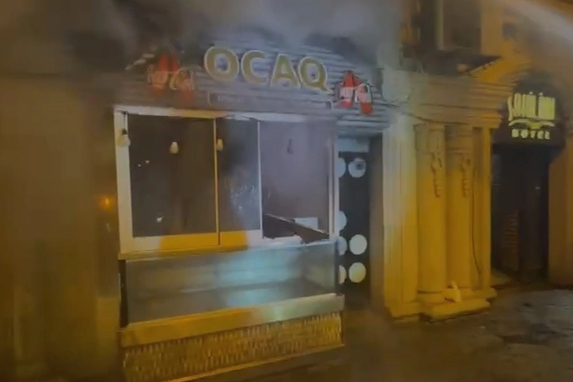 Bakıda dönərxanada yanğın olub