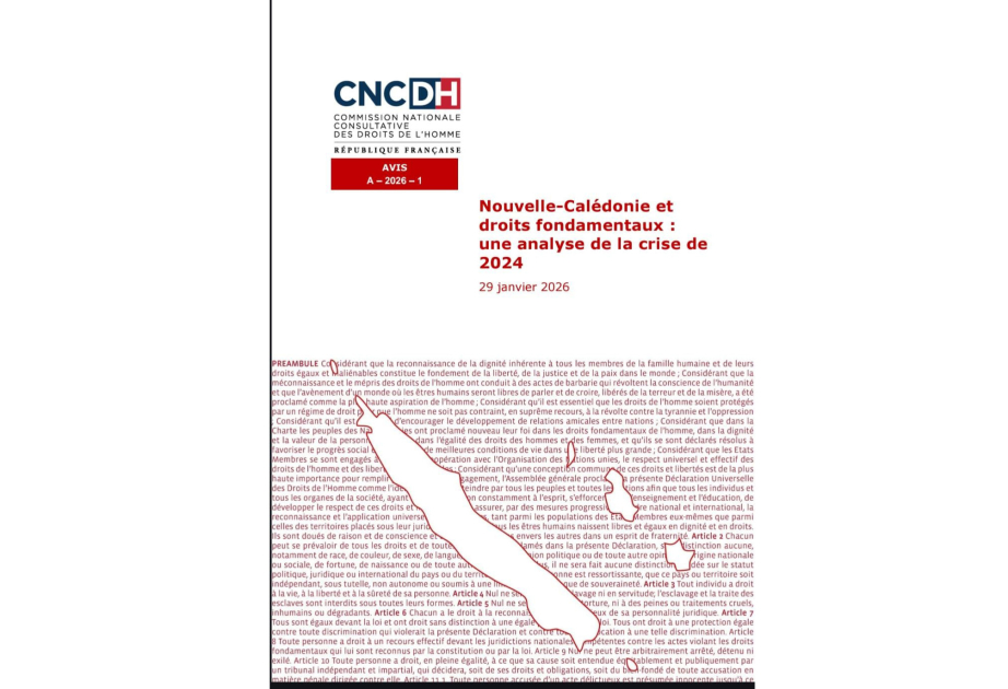 Kanakidə iğtişaşlar zamanı təhlükəsizlik qüvvələrinin fəaliyyəti və bütövlükdə məhkəmə sisteminin davranışı CNCDH-nin hesabatında tənqid edilib