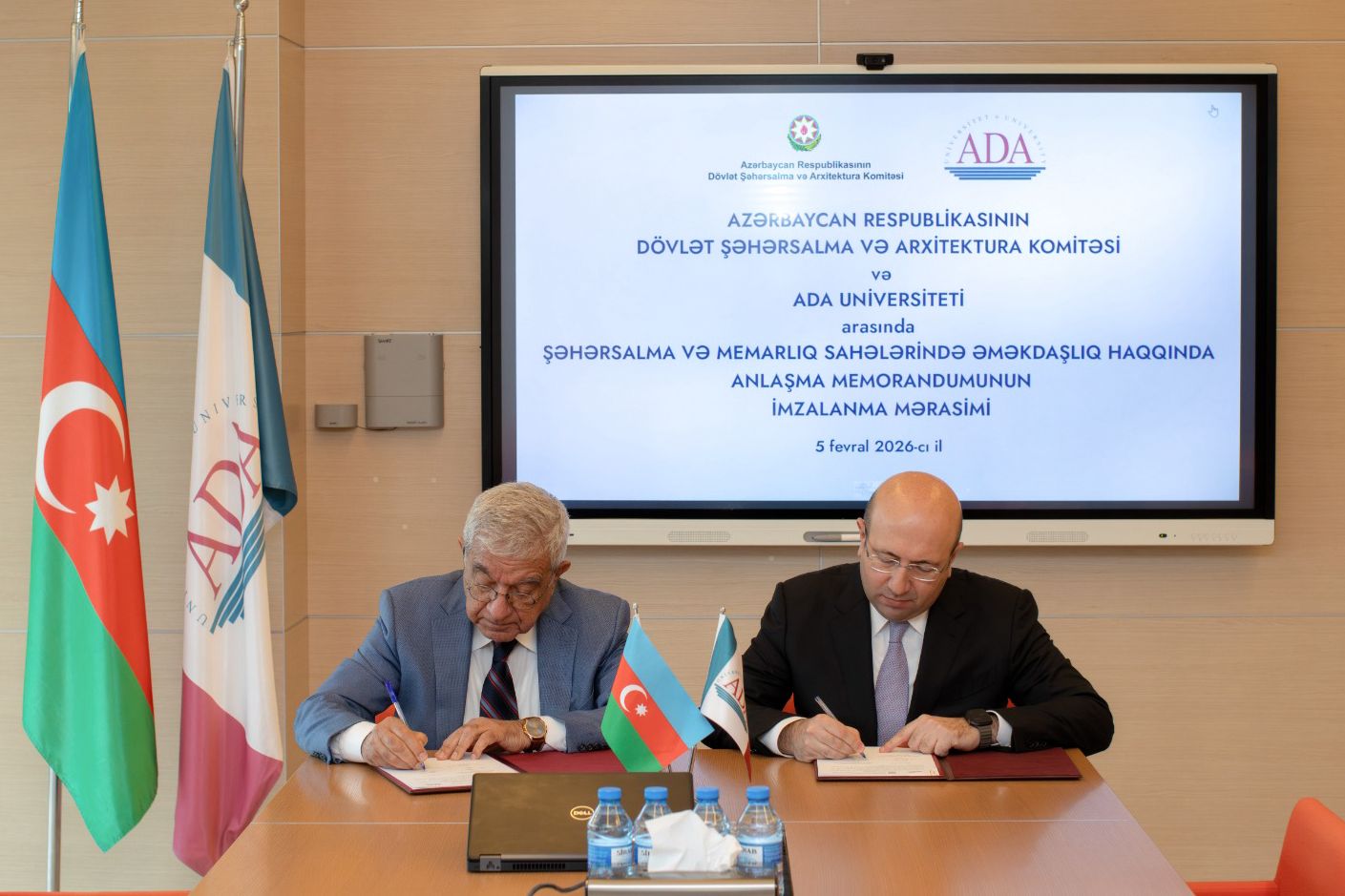 Dövlət Şəhərsalma və Arxitektura Komitəsi ilə ADA Universiteti arasında əməkdaşlığa dair Anlaşma Memorandumu imzalanıb