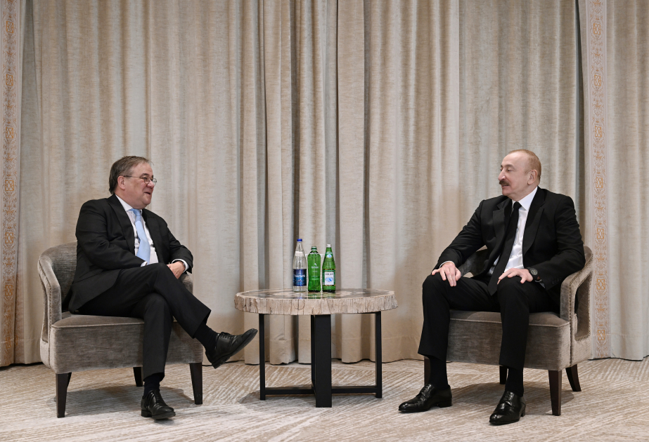 İlham Əliyev Münxendə Bundestaqın xarici siyasət komitəsinin sədri ilə görüşüb