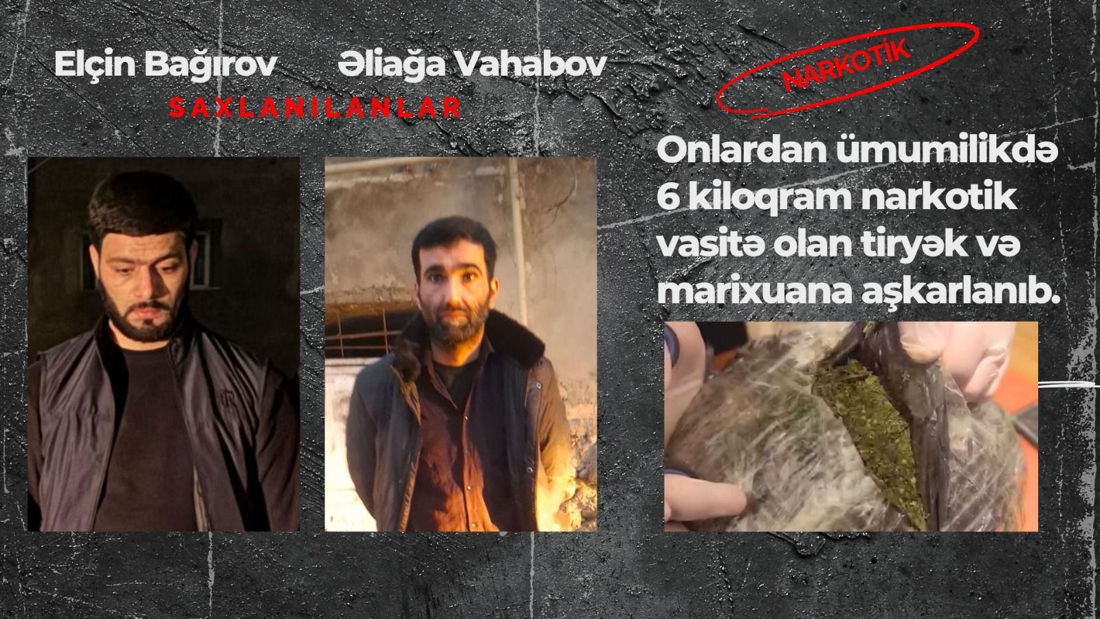 Sosial şəbəkələrdə narkotik vasitələr satan şəxslər saxlanılıblar