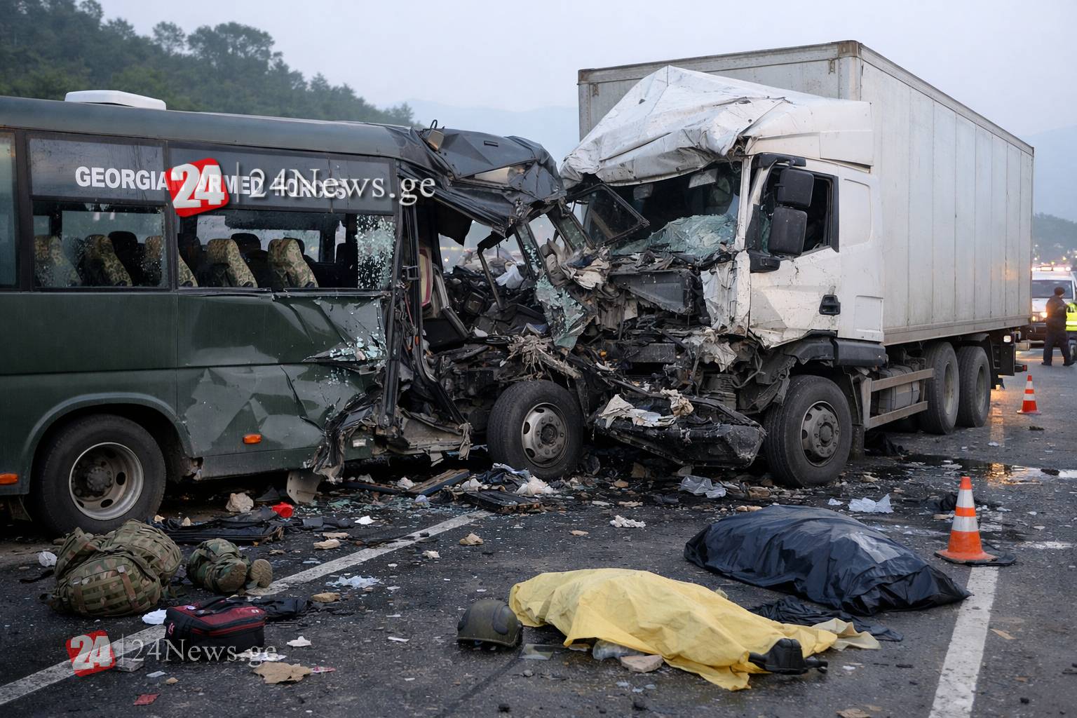 Gürcüstanda yol-nəqliyyat hadisəsi nəticəsində  iki hərbi qulluqçu həlak olub