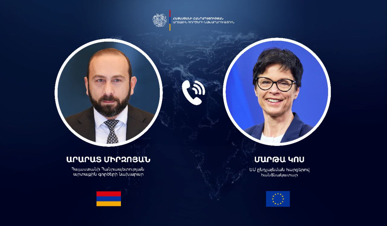 Ararat Mirzoyan və Marta Kos arasında telefon danışığı olub