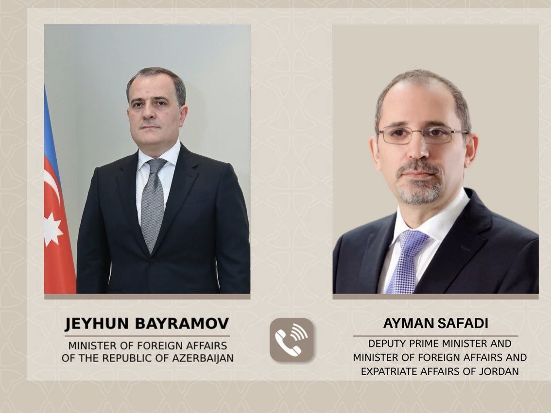 Ceyhun Bayramov iordaniyalı həmkarı ilə Yaxın Şərqdəki mövcud vəziyyəti müzakirə edib