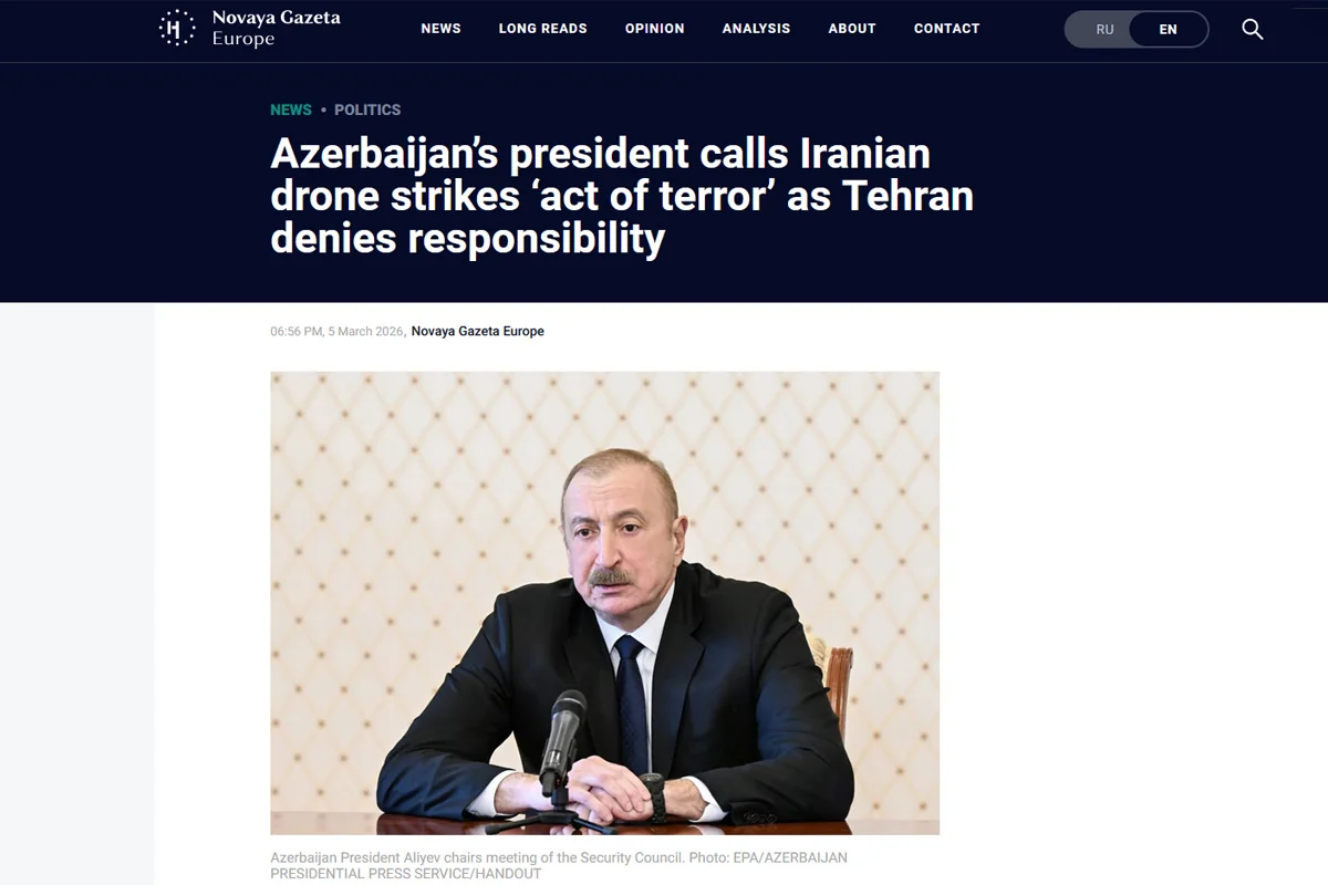 Prezident İlham Əliyevin İranın Azərbaycana dron hücumuna dair fikirləri dünya mediasının diqqət mərkəzindədir