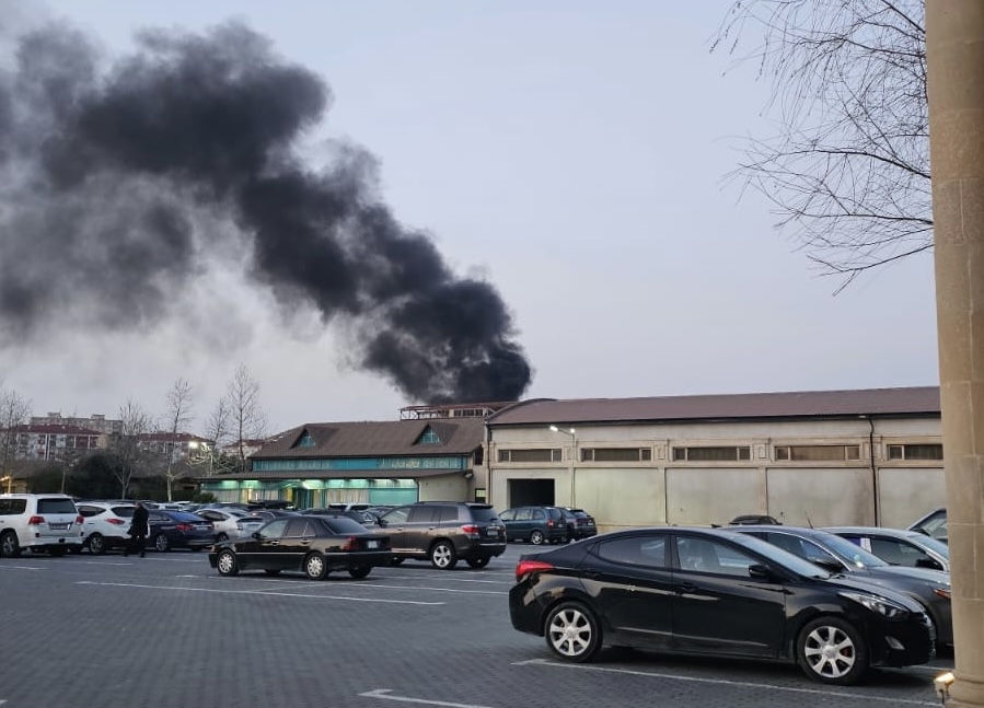 Binəqədidə tullantılar yığılmış ərazidəki yanğın söndürülüb - YENİLƏNİB - VİDEO