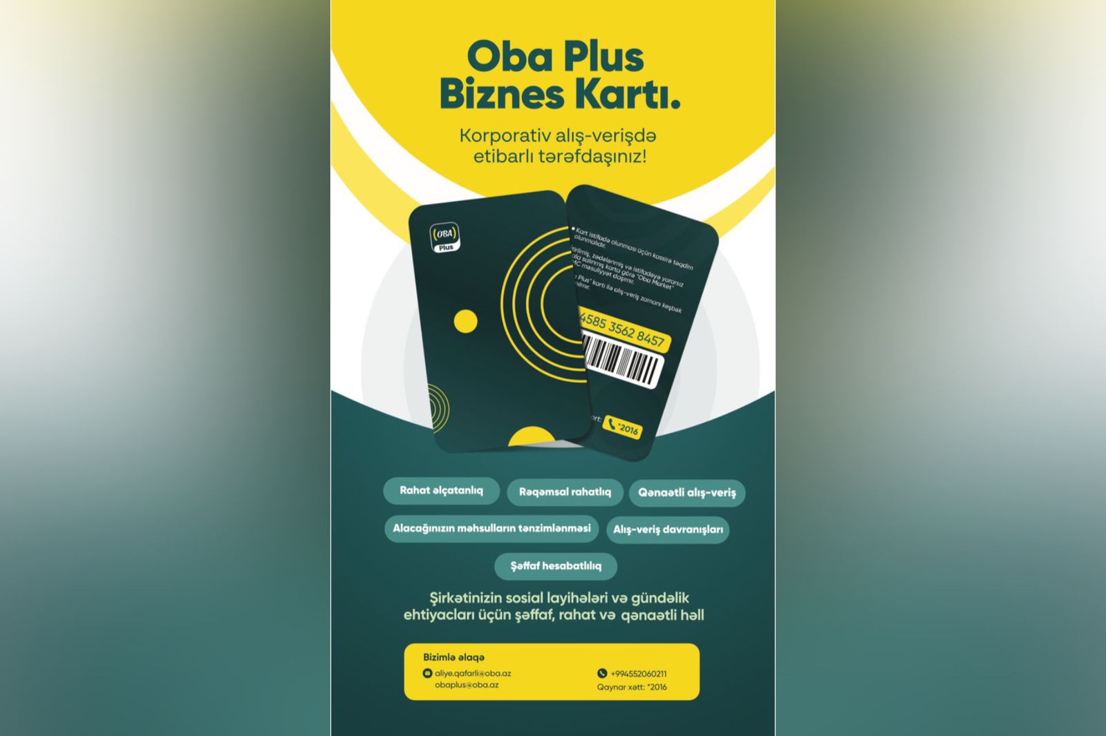 “OBA Plus Biznes” kartı ilə Ramazanda ianə və sosial dəstək daha asan oldu - VİDEO     