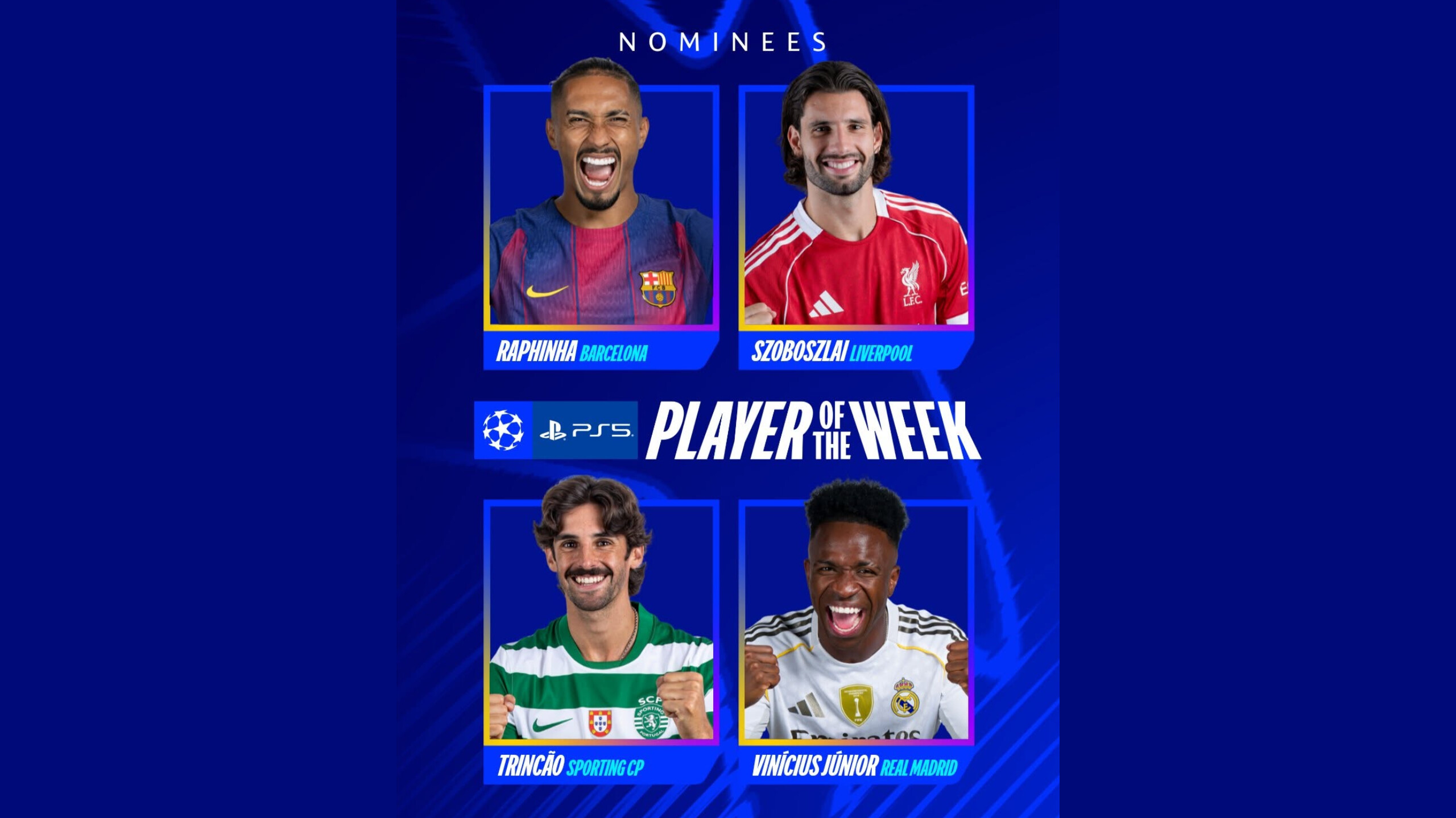 ÇL-də həftənin ən yaxşı oyunçusu adına namizədlər açıqlandı 