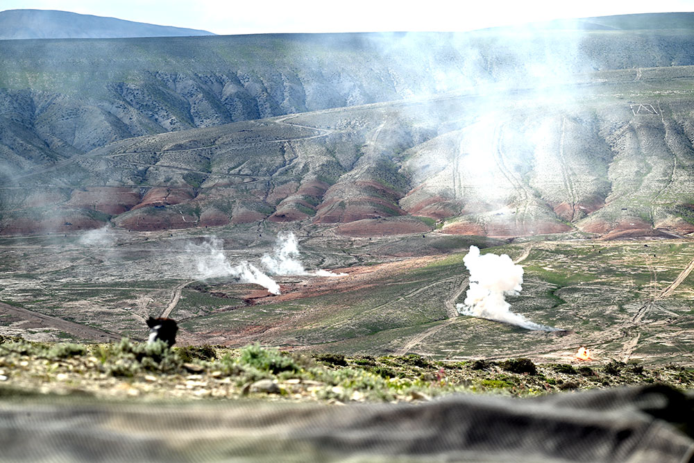 Müdafiə Nazirliyinin rəhbər heyəti taktiki təlimin gedişatını yoxlayıb