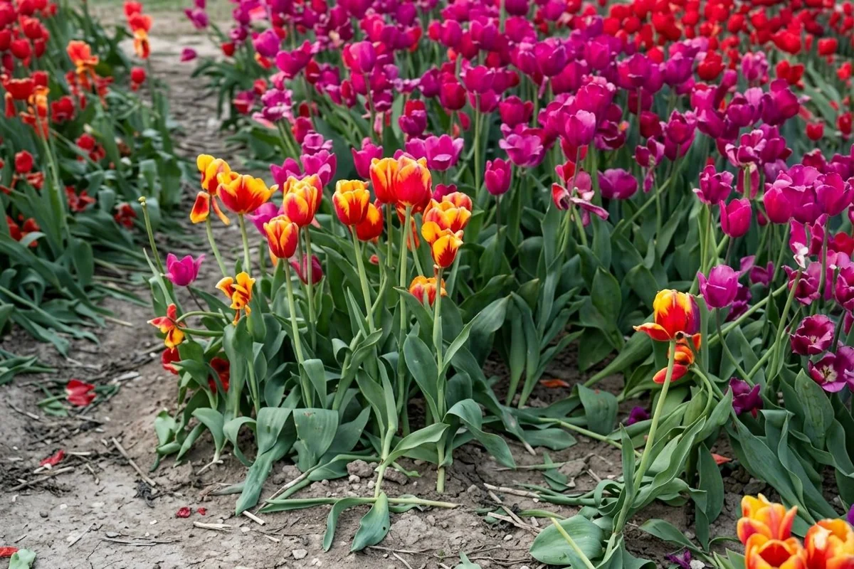 Bakı bulvarında çiçəklər yararsız hala salınıb - VİDEO