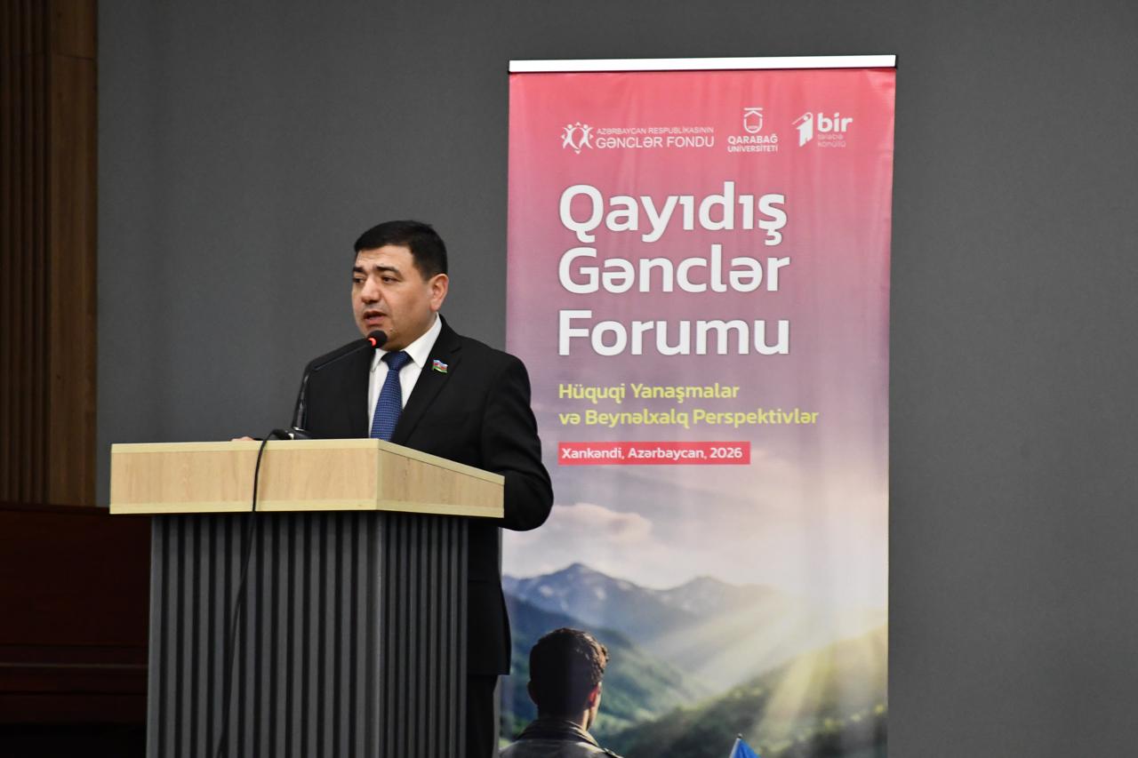 Rizvan Nəbiyev “Qayıdış: Gənclər Forumu – Hüquqi Yanaşmalar və Beynəlxalq Perspektivlər” mövzusunda tədbirdə çıxış edib - FOTOLAR