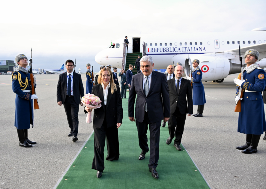 İtaliyanın Baş naziri Corcia Meloni Azərbaycana səfərə gəlib