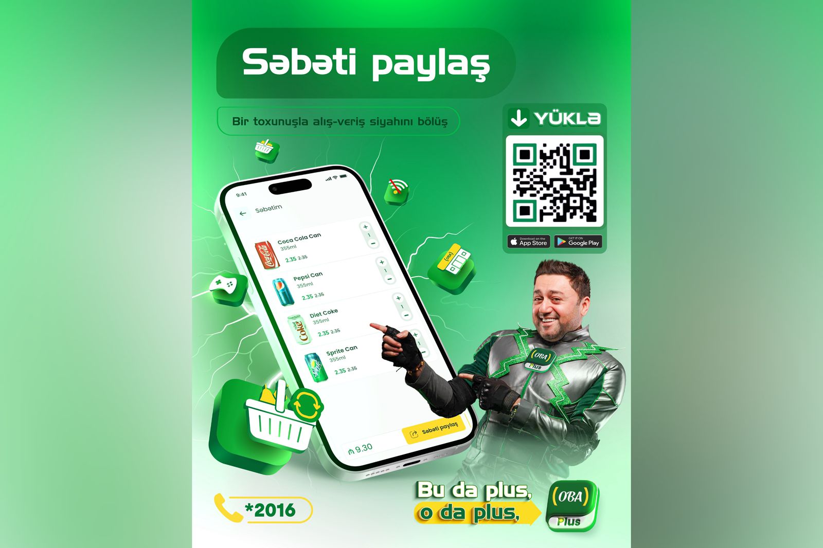 Bu il fəaliyyətinin 10 illiyini qeyd edən “OBA” marketlər şəbəkəsi OBAPlus mobil tətbiqini yeniləyib