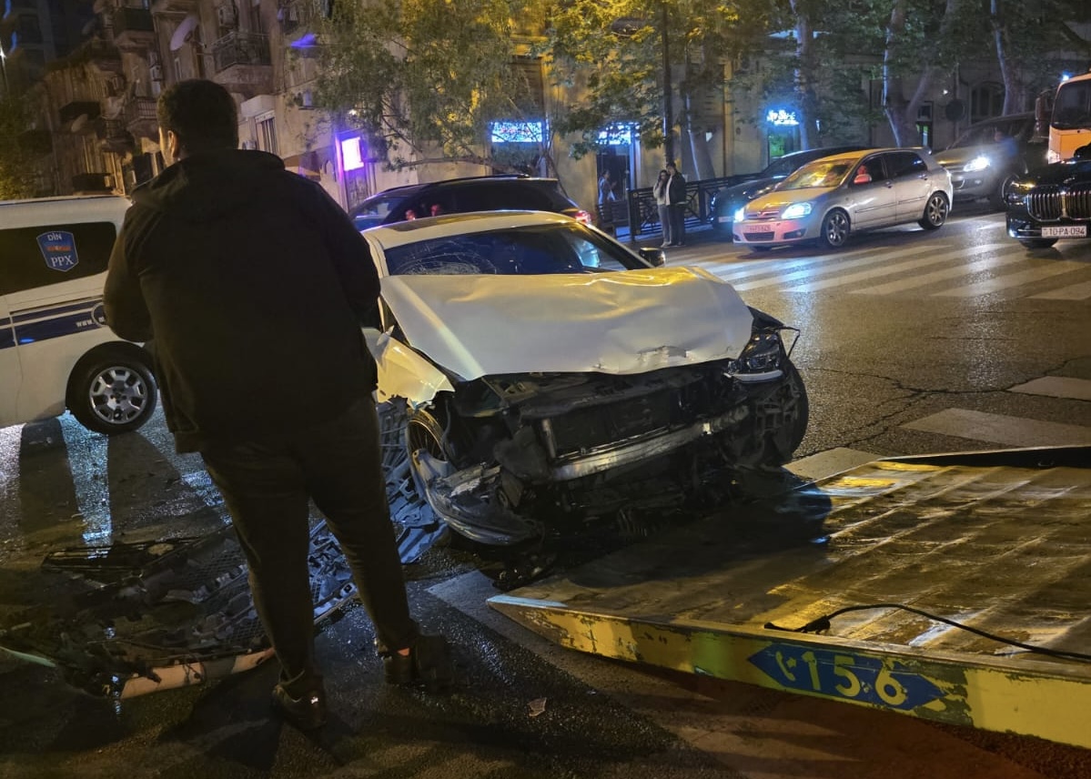 Bakıda zəncirvari qəza baş verib