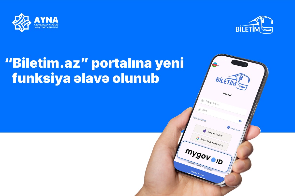 AYNA: “Biletim.az” portalına yeni funksiya əlavə olunub