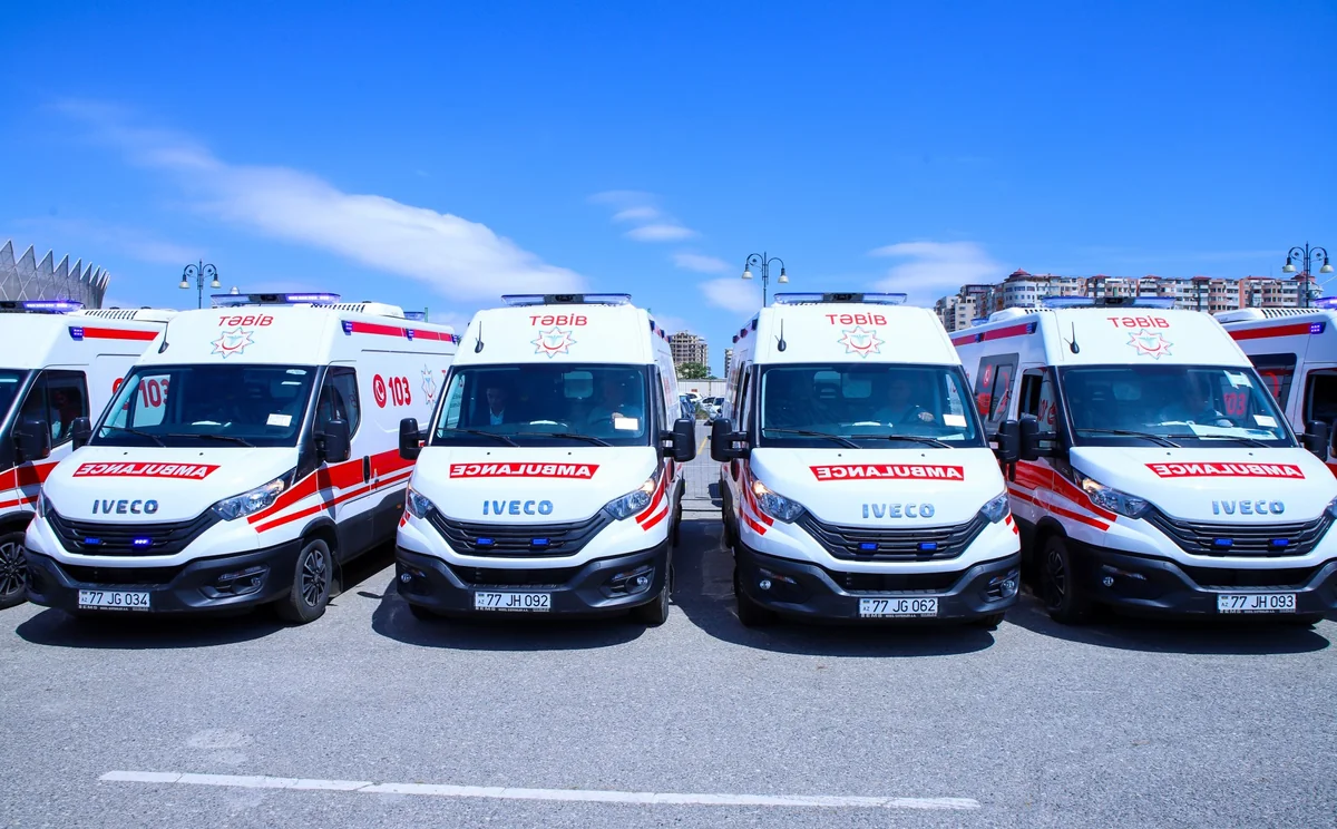 25 yeni ambulans və reanimobil regionlara göndərilib