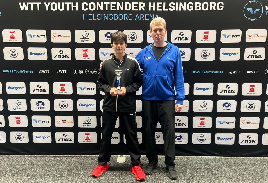 Azərbaycanın stolüstü tennisçisi İsveçdə bürünc medal qazanıb
