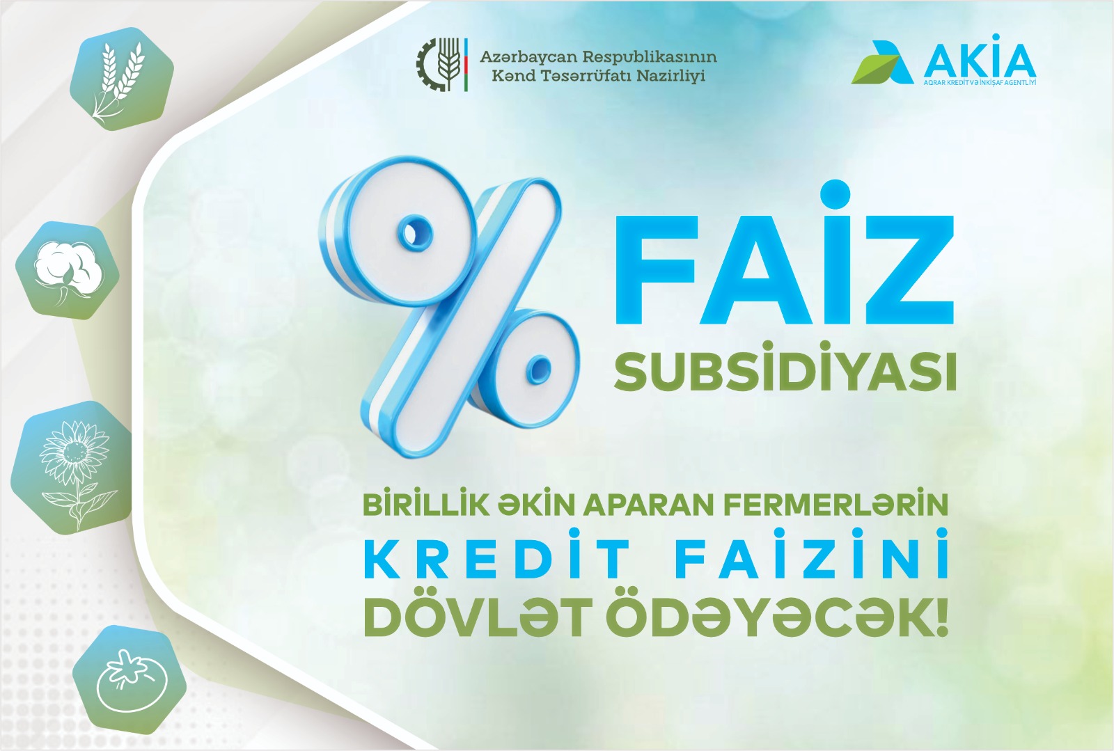 Birillik əkin aparan fermerlərin kredit faizlərini dövlət ödəyəcək 