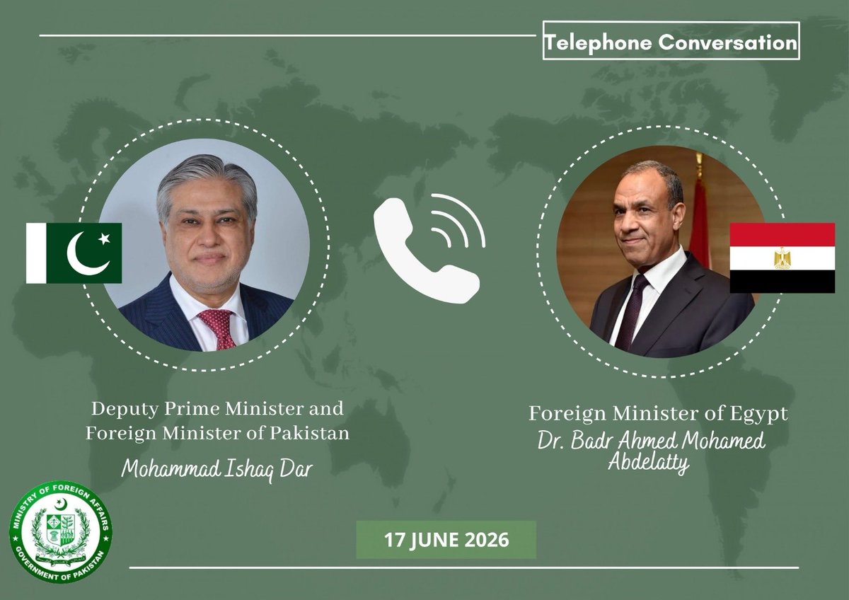Pakistan və Misir XİN başçıları arasında telefon danışığı olub
