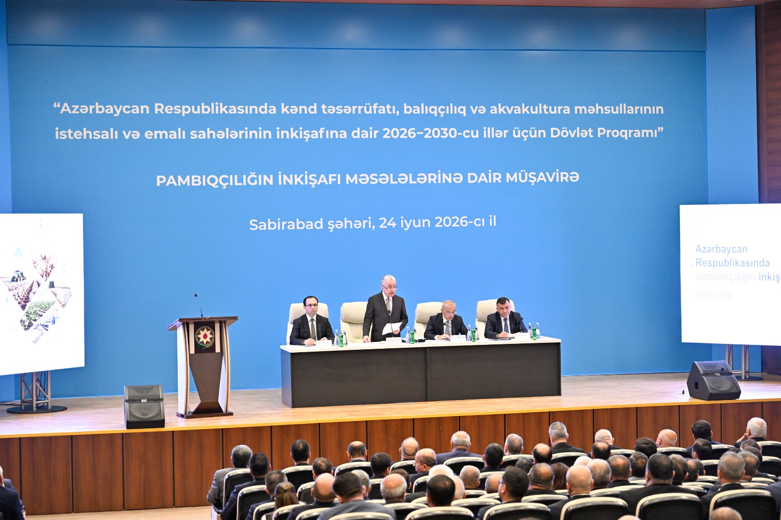Sabirabadda pambıqçılığın inkişafına həsr olunmuş regional müşavirə keçirilib