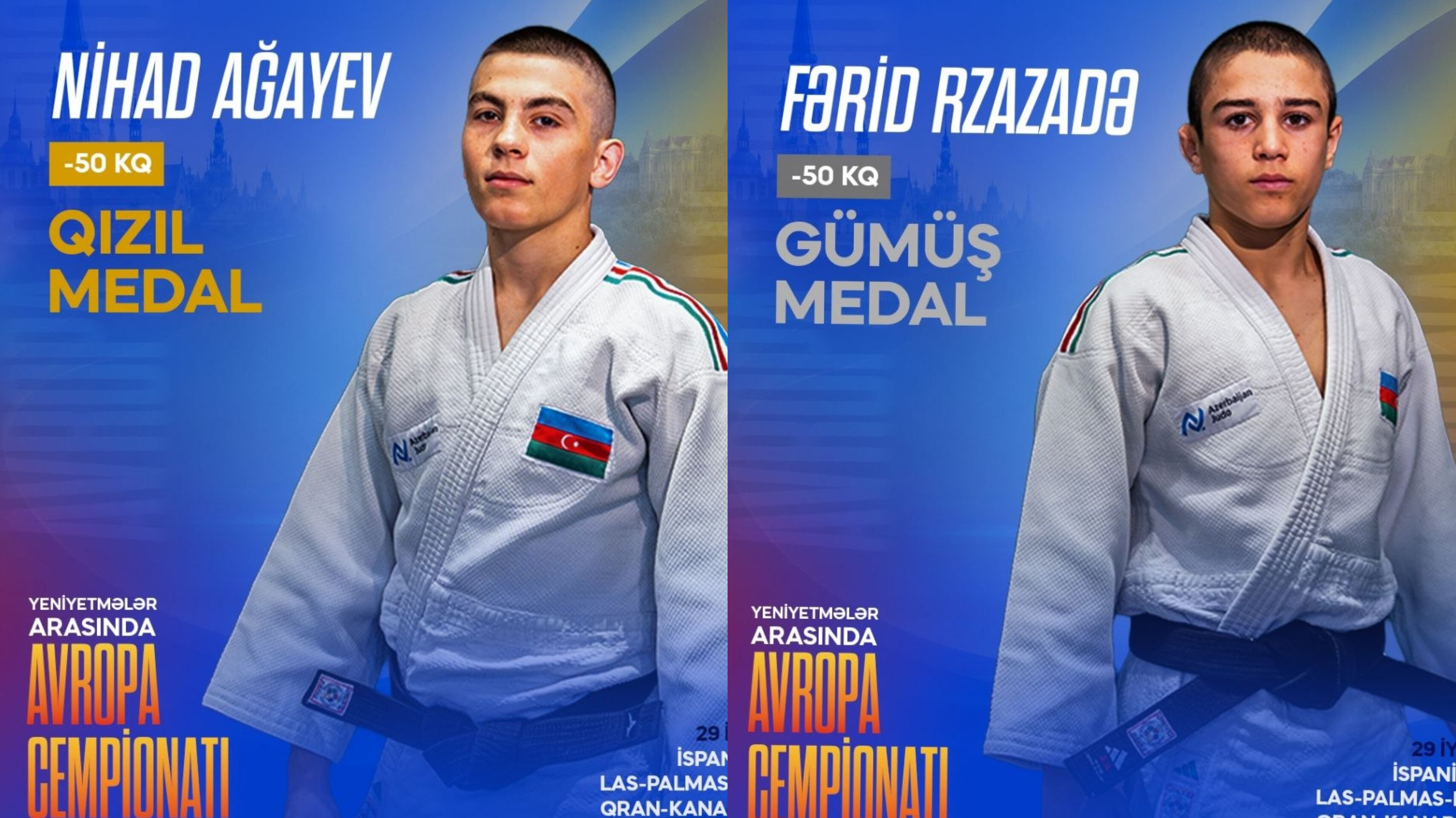 Avropa çempionatı: Azərbaycanın daha bir cüdoçusu qızıl medal qazandı