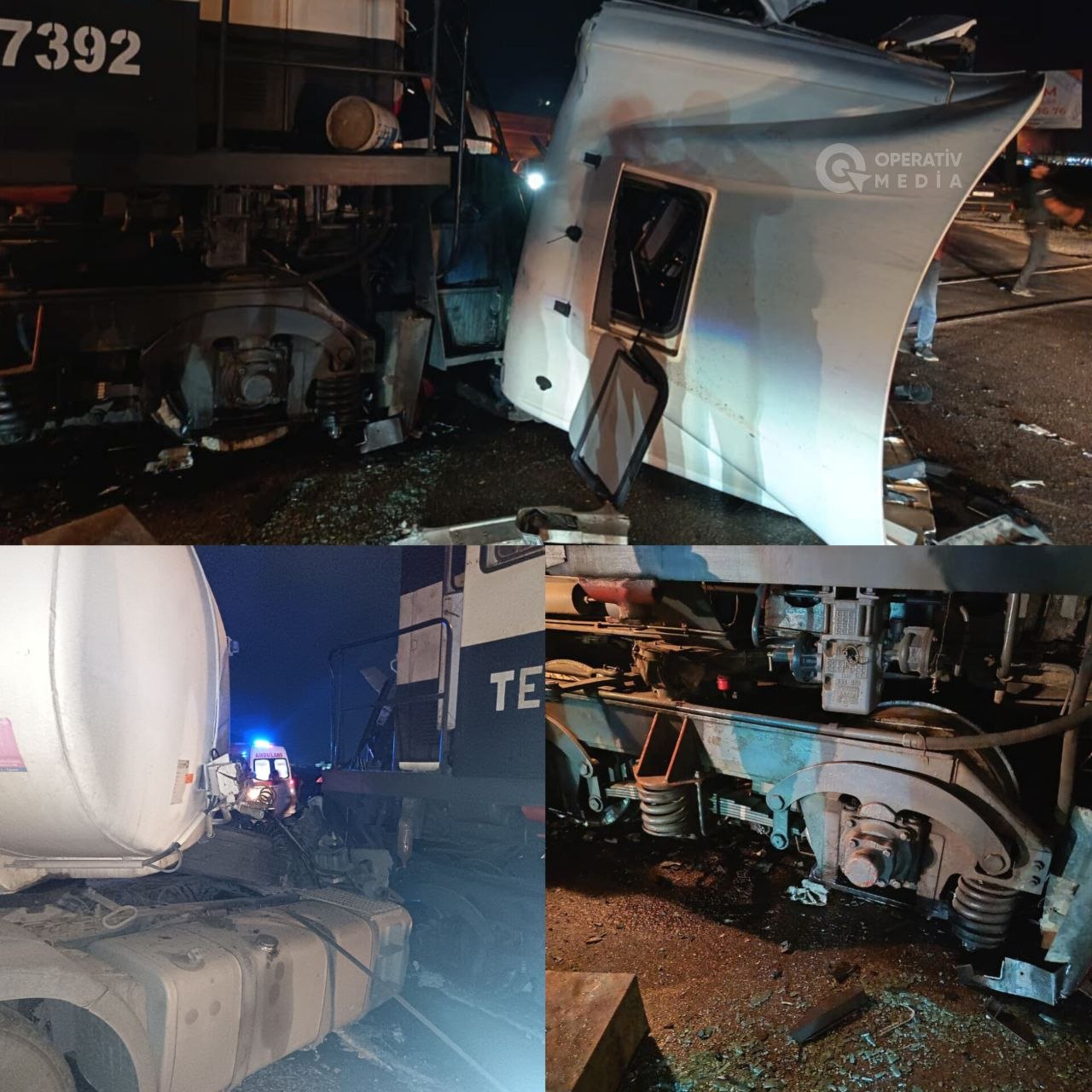 Sumqayıtda teplovoz benzin daşıyan avtomobillə toqquşub