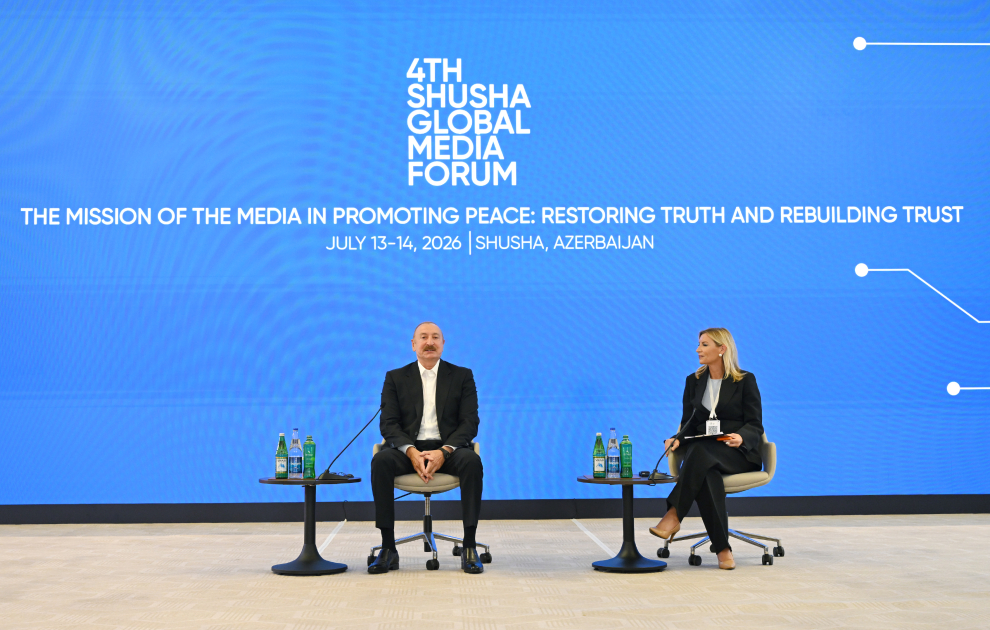  İlham Əliyev Şuşa Qlobal Media Forumunun keçirilməsinin məqsədindən danışıb