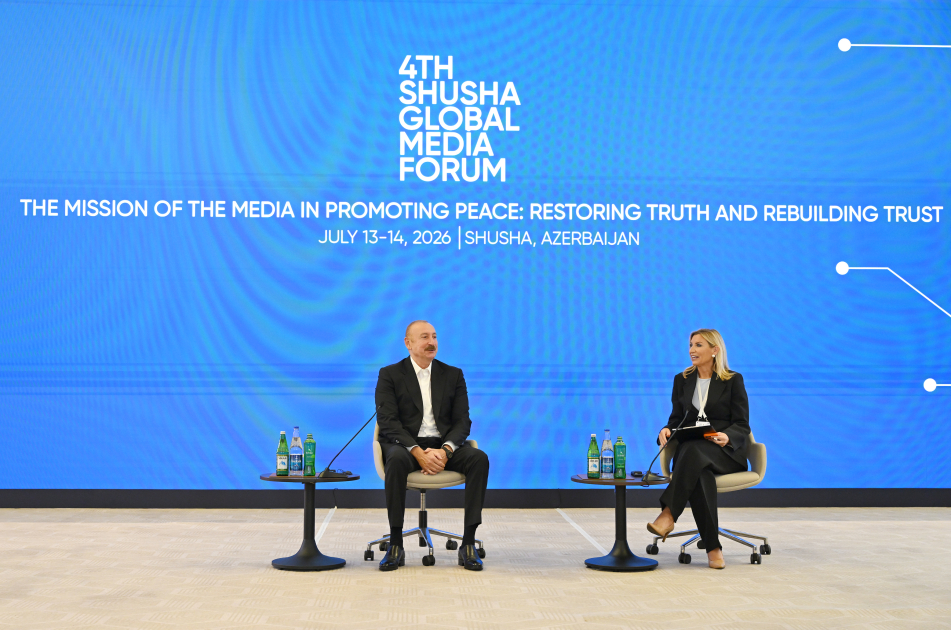 İlham Əliyev IV Şuşa Qlobal Media Forumunun iştirakçıları ilə görüşüb - YENİLƏNİB 2