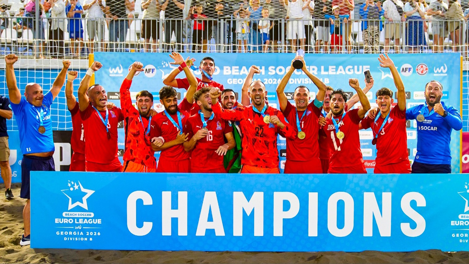 Çimərlik futbolu üzrə Azərbaycan millisi Avropa çempionatında B Liqasının qalibi oldu
