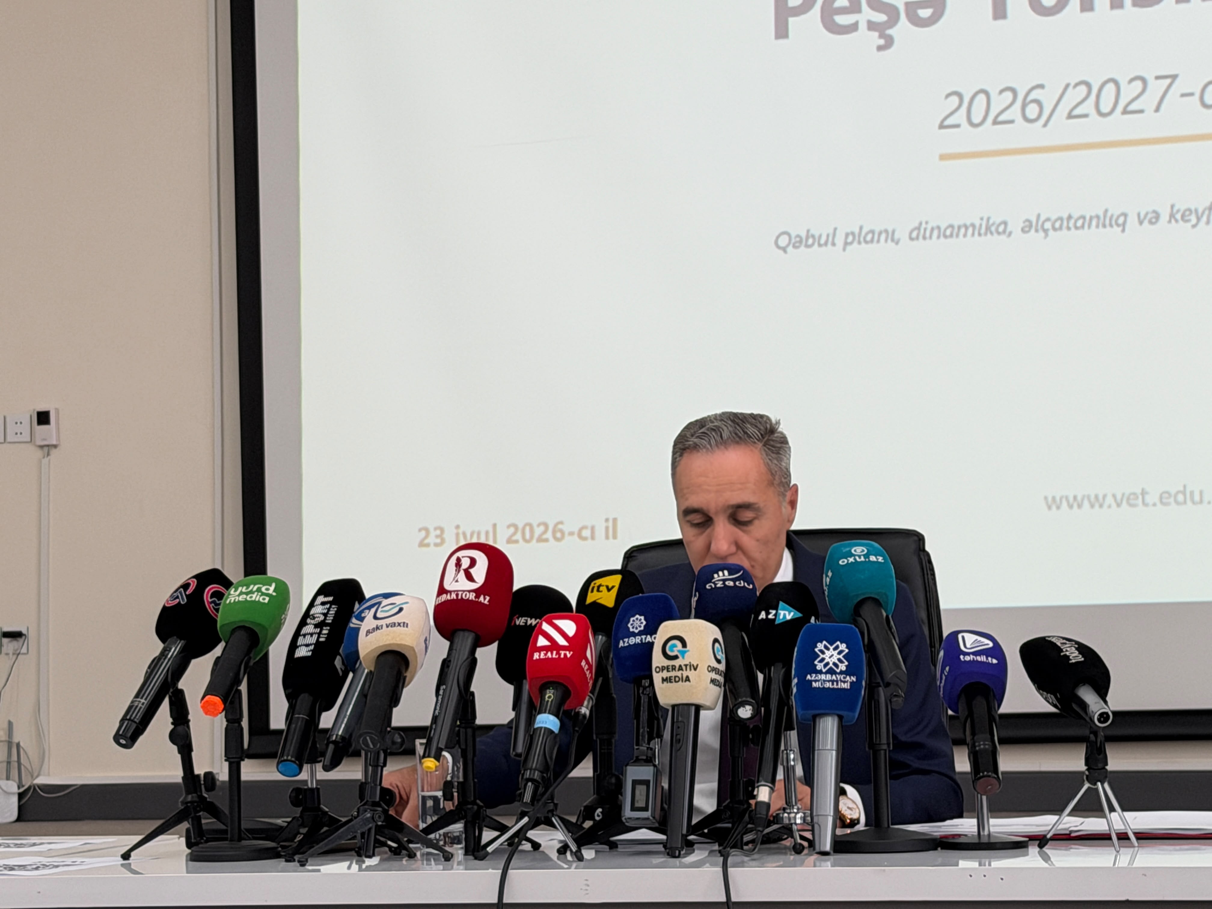 Peşə təhsili müəssisələrinə tələbə qəbulu ilə bağlı mətbuat konfransı keçirilib