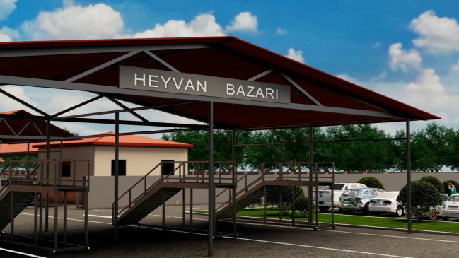 Nümunəvi heyvan bazarı layihəsinin 3D animasiyası təqdim edilib